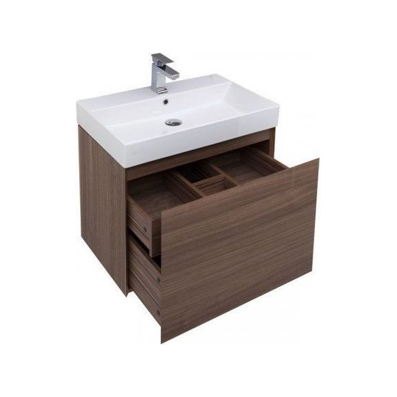 Тумба подвесная с раковиной Aquanet Нью-Йорк 70 см 203946, орех - 7 Тумба подвесная с раковиной Aquanet Нью-Йорк 70 см 203946, орех фото 7