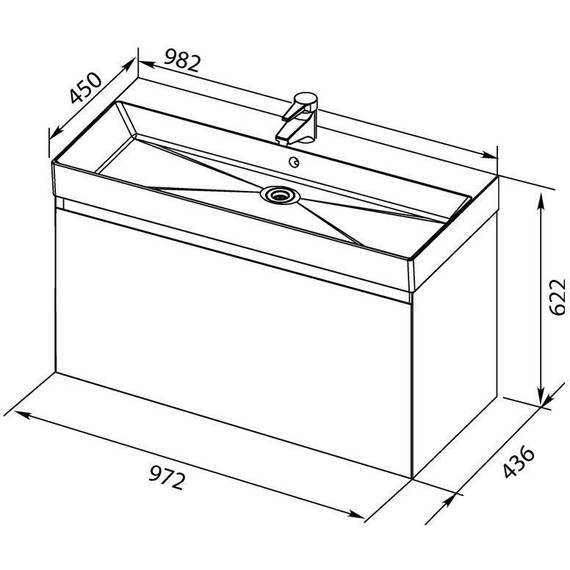 Тумба подвесная с раковиной Aquanet Йорк 100 см 202091, белый - 11 Тумба подвесная с раковиной Aquanet Йорк 100 см 202091, белый фото 11
