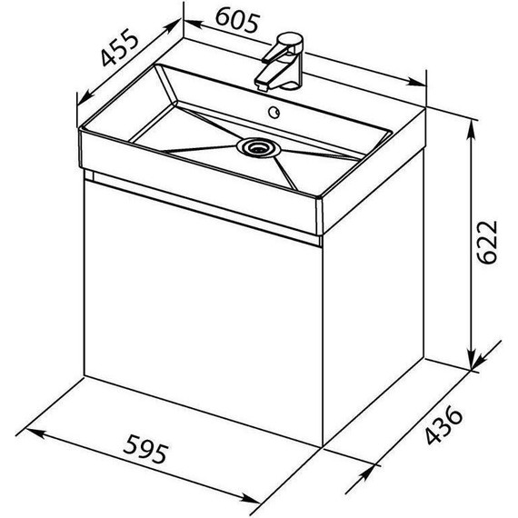 Тумба подвесная с раковиной Aquanet Йорк 60 см 202094, белый - 8 Тумба подвесная с раковиной Aquanet Йорк 60 см 202094, белый фото 8