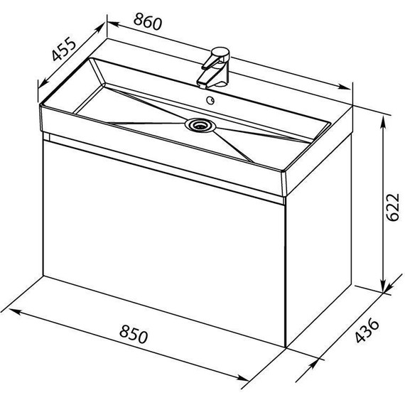 Тумба подвесная с раковиной Aquanet Йорк 85 см 202092, белый - 15 Тумба подвесная с раковиной Aquanet Йорк 85 см 202092, белый фото 15