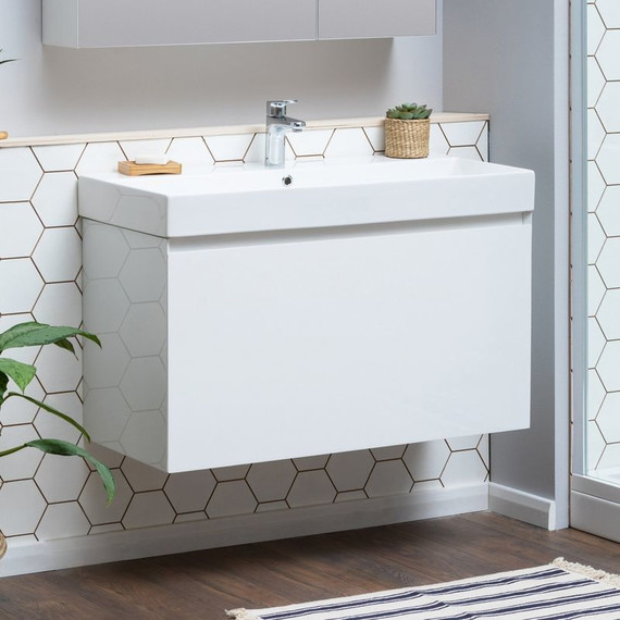 Тумба подвесная с раковиной Aquanet Йорк 85 см 202092, белый - 8 Тумба подвесная с раковиной Aquanet Йорк 85 см 202092, белый фото 8