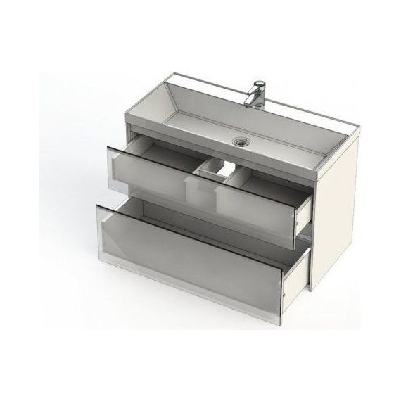 Тумба подвесная с раковиной Aquanet Гласс 100 см 235664, белый - 8 Тумба подвесная с раковиной Aquanet Гласс 100 см 235664, белый фото 8