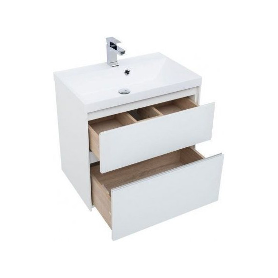 Тумба подвесная с раковиной Aquanet Гласс 70 см 206700, белый - 4 Тумба подвесная с раковиной Aquanet Гласс 70 см 206700, белый фото 4