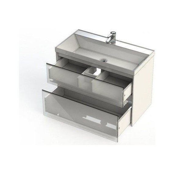 Тумба подвесная с раковиной Aquanet Гласс 90 см 196960, белый - 10 Тумба подвесная с раковиной Aquanet Гласс 90 см 196960, белый фото 10