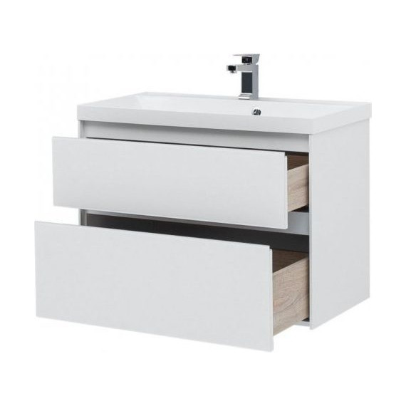 Тумба подвесная с раковиной Aquanet Гласс 90 см 196960, белый - 7 Тумба подвесная с раковиной Aquanet Гласс 90 см 196960, белый фото 7