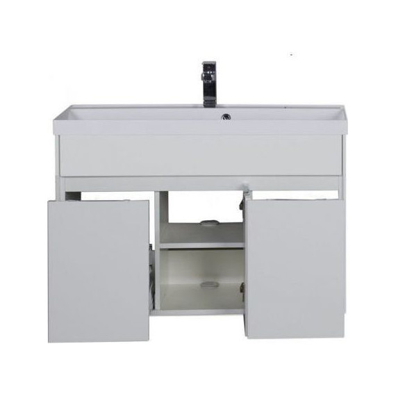 Тумба подвесная с раковиной Aquanet Латина 100 см 179637, белый - 5 Тумба подвесная с раковиной Aquanet Латина 100 см 179637, белый фото 5