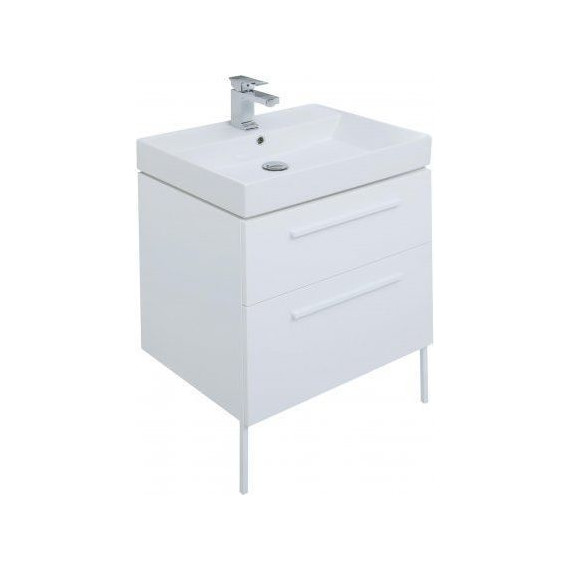 Тумба подвесная с раковиной Aquanet Nova 60 см 242279, белый, Цвет фасада: белый фото 11