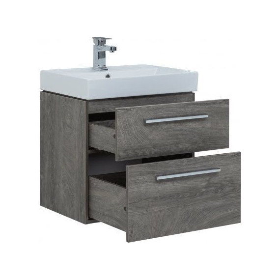 Тумба подвесная с раковиной Aquanet Nova 60 см 242278, дуб рошелье, Цвет фасада: дуб рошелье - 4 Тумба подвесная с раковиной Aquanet Nova 60 см 242278, дуб рошелье, Цвет фасада: дуб рошелье фото 4