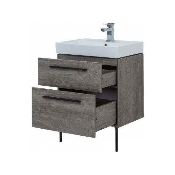 Тумба подвесная с раковиной Aquanet Nova 60 см 242278, дуб рошелье, Цвет фасада: дуб рошелье - 8 Тумба подвесная с раковиной Aquanet Nova 60 см 242278, дуб рошелье, Цвет фасада: дуб рошелье фото 8