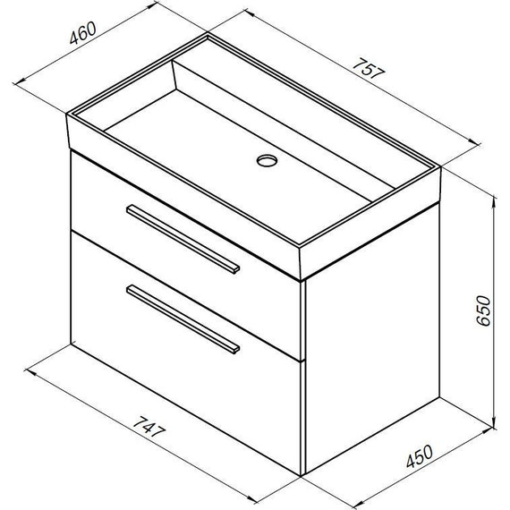 Тумба подвесная с раковиной Aquanet Nova 75 см 242260, дуб рошелье, Цвет фасада: дуб рошелье - 12 Тумба подвесная с раковиной Aquanet Nova 75 см 242260, дуб рошелье, Цвет фасада: дуб рошелье фото 12