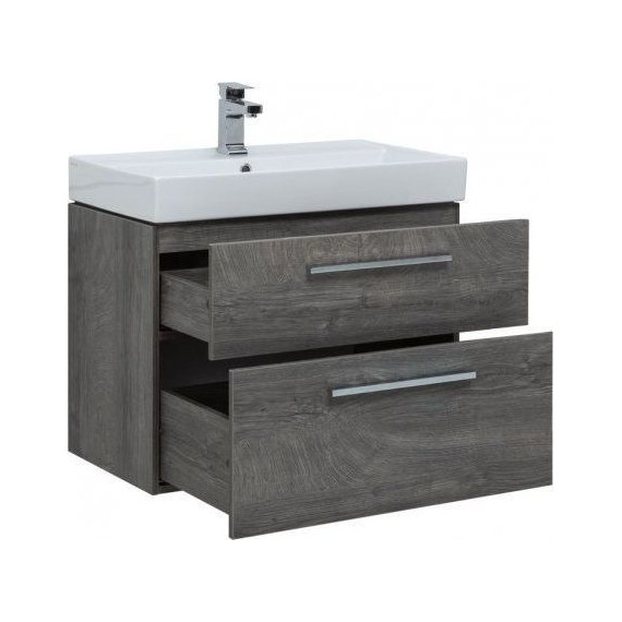 Тумба подвесная с раковиной Aquanet Nova 75 см 242260, дуб рошелье, Цвет фасада: дуб рошелье - 4 Тумба подвесная с раковиной Aquanet Nova 75 см 242260, дуб рошелье, Цвет фасада: дуб рошелье фото 4