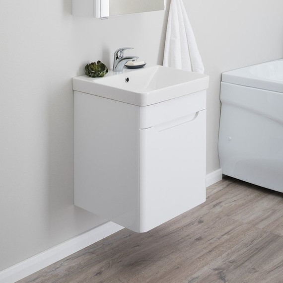 Тумба подвесная с раковиной Aquanet София 50 см 201745, белый - 7 Тумба подвесная с раковиной Aquanet София 50 см 201745, белый фото 7