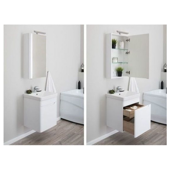 Тумба подвесная с раковиной Aquanet София 50 см 201745, белый - 9 Тумба подвесная с раковиной Aquanet София 50 см 201745, белый фото 9