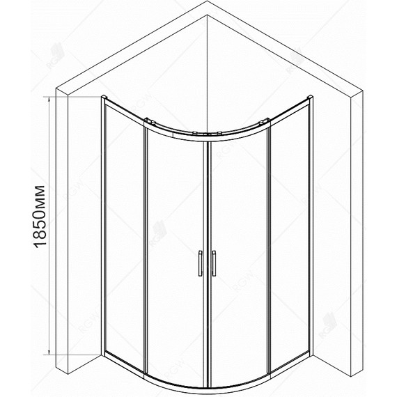 Душевое ограждение RGW CL-53B 80х80 см 06095388-14, черный/прозрачное фото 5
