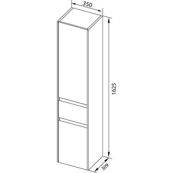 Пенал подвесной Aquanet Бруклин 35 см 203966, белый фото 7