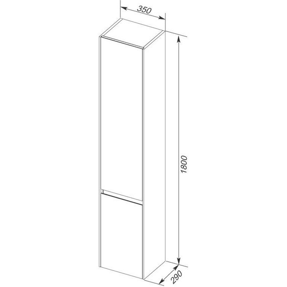 Пенал подвесной Aquanet Гласс 35 см 196962, белый - 5 Пенал подвесной Aquanet Гласс 35 см 196962, белый фото 5