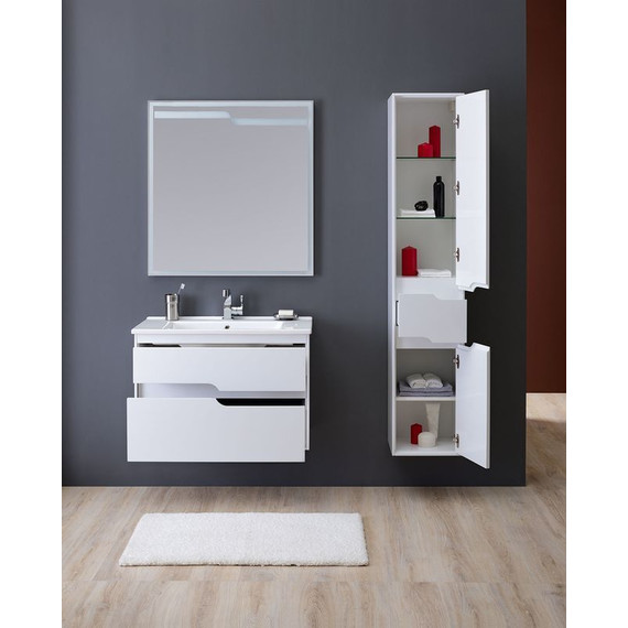 Пенал подвесной Aquanet Модена 35 см 196967, белый - 10 Пенал подвесной Aquanet Модена 35 см 196967, белый фото 10