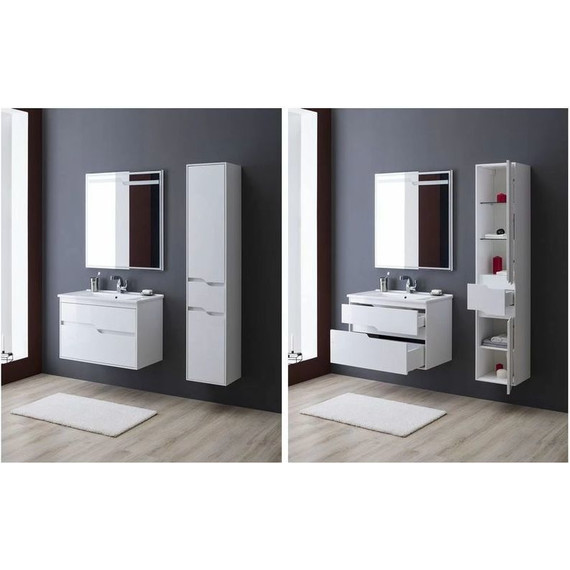 Пенал подвесной Aquanet Модена 35 см 196967, белый - 11 Пенал подвесной Aquanet Модена 35 см 196967, белый фото 11