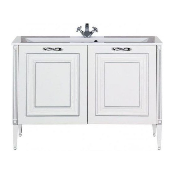 Тумба напольная с раковиной Aquanet Паола 120 см 181763, белый/серебро - 4 Тумба напольная с раковиной Aquanet Паола 120 см 181763, белый/серебро фото 4