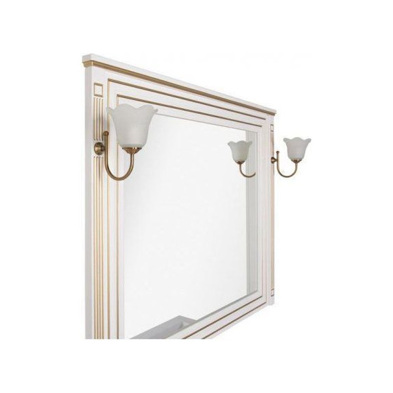 Зеркало Aquanet Паола 120 см 186105, белый/золото - 5 Зеркало Aquanet Паола 120 см 186105, белый/золото фото 5