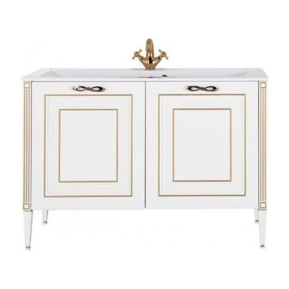 Тумба напольная с раковиной Aquanet Паола 120 см 186114, белый/золото - 5 Тумба напольная с раковиной Aquanet Паола 120 см 186114, белый/золото фото 5