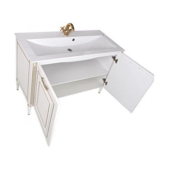 Тумба напольная с раковиной Aquanet Паола 120 см 186114, белый/золото - 6 Тумба напольная с раковиной Aquanet Паола 120 см 186114, белый/золото фото 6