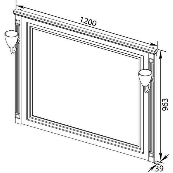 Зеркало Aquanet Паола 120 см 181768, белый/серебро - 7 Зеркало Aquanet Паола 120 см 181768, белый/серебро фото 7