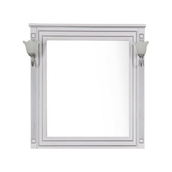 Зеркало Aquanet Паола 90 см 181769, белый/серебро - 2 Зеркало Aquanet Паола 90 см 181769, белый/серебро фото 2