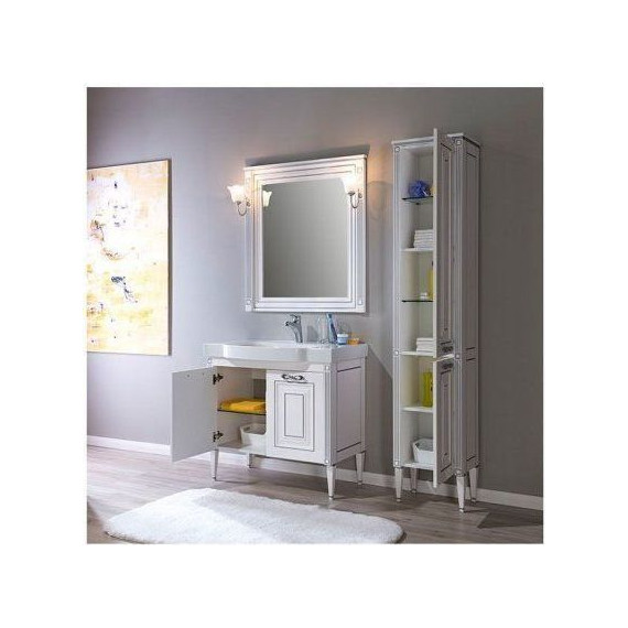 Зеркало Aquanet Паола 90 см 181769, белый/серебро - 5 Зеркало Aquanet Паола 90 см 181769, белый/серебро фото 5