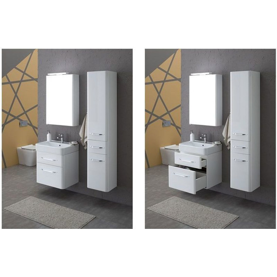 Пенал подвесной Aquanet Виченца 36 см 196964, белый - 5 Пенал подвесной Aquanet Виченца 36 см 196964, белый фото 5