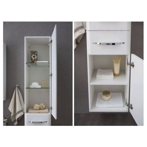 Пенал подвесной Aquanet Виченца 36 см 196964, белый - 7 Пенал подвесной Aquanet Виченца 36 см 196964, белый фото 7