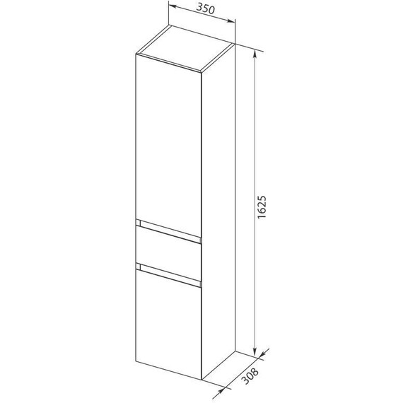 Пенал подвесной Aquanet Йорк 35 см 202095, белый - 14 Пенал подвесной Aquanet Йорк 35 см 202095, белый фото 14
