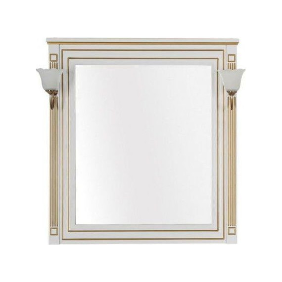 Зеркало Aquanet Паола 90 см 186108, белый/золото - 3 Зеркало Aquanet Паола 90 см 186108, белый/золото фото 3