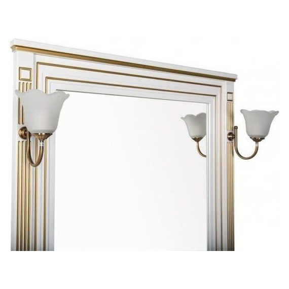 Зеркало Aquanet Паола 90 см 186108, белый/золото - 4 Зеркало Aquanet Паола 90 см 186108, белый/золото фото 4