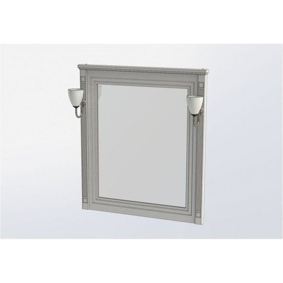 Зеркало Aquanet Паола 90 см 186108, белый/золото - 5 Зеркало Aquanet Паола 90 см 186108, белый/золото фото 5