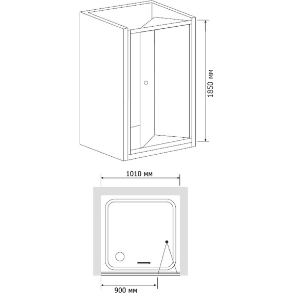 Душевая дверь RGW CL-21 100 см 04092110-11, хром/прозрачное фото 2