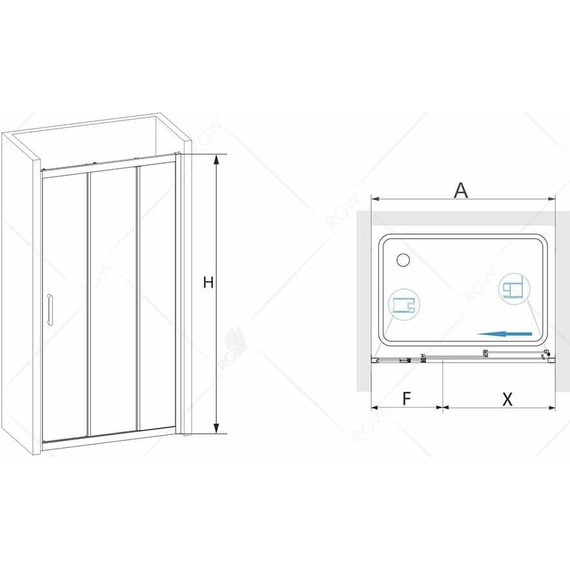 Душевая дверь RGW PA-13 110 см 06081311-11, хром/прозрачное - 3 Душевая дверь RGW PA-13 110 см 06081311-11, хром/прозрачное фото 3
