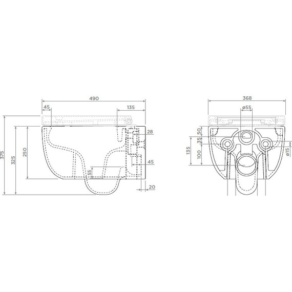 Инсталляция Berges Wasserhaus Novum с подвесным унитазом Ego Rimless 047215 фото 11