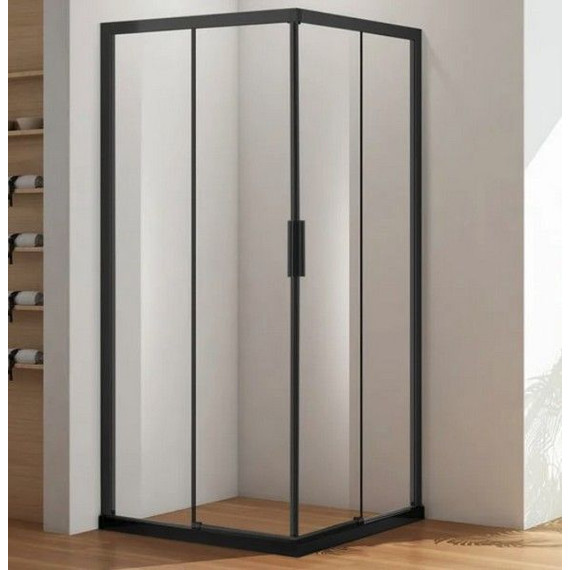 Душевое ограждение Aquanet Pleasure AE60-S-100x100U-BT 100x100 см (стекло 8 мм), чёрный/прозрачное фото 3