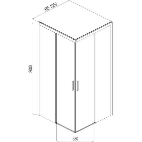 Душевое ограждение Aquanet Pleasure AE60-S-100x100U-BT 100x100 см (стекло 8 мм), чёрный/прозрачное фото 5