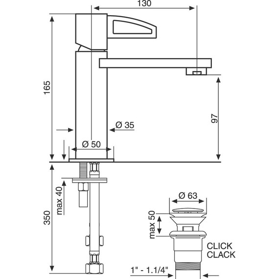 Смеситель для раковины Emmevi Ade CR78003LA фото 2