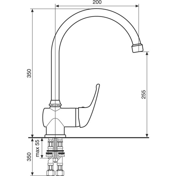 Смеситель для кухни Emmevi Ambra CR9074 фото 2