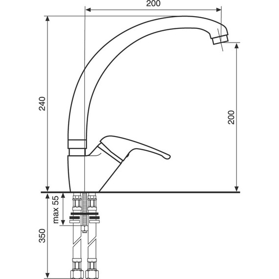 Смеситель для кухни Emmevi Ambra CR9087 фото 2