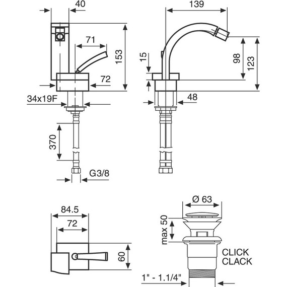 Смеситель для биде Emmevi Antef CR42004 - 2 Смеситель для биде Emmevi Antef CR42004 фото 2
