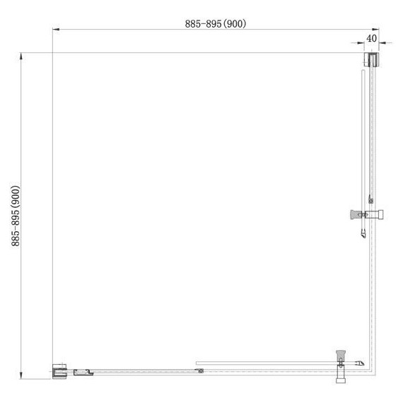 Душевое ограждение Aquanet Delta Cube NPE1142 90x90 см (стекло 8 мм), хром/прозрачное - 11 Душевое ограждение Aquanet Delta Cube NPE1142 90x90 см (стекло 8 мм), хром/прозрачное фото 11