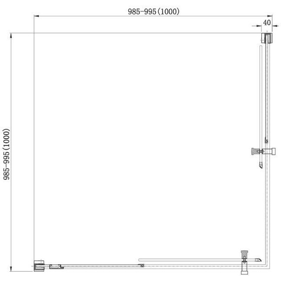 Душевое ограждение Aquanet Delta Cube NPE1142 100x100 см (стекло 8 мм), хром/прозрачное - 11 Душевое ограждение Aquanet Delta Cube NPE1142 100x100 см (стекло 8 мм), хром/прозрачное фото 11