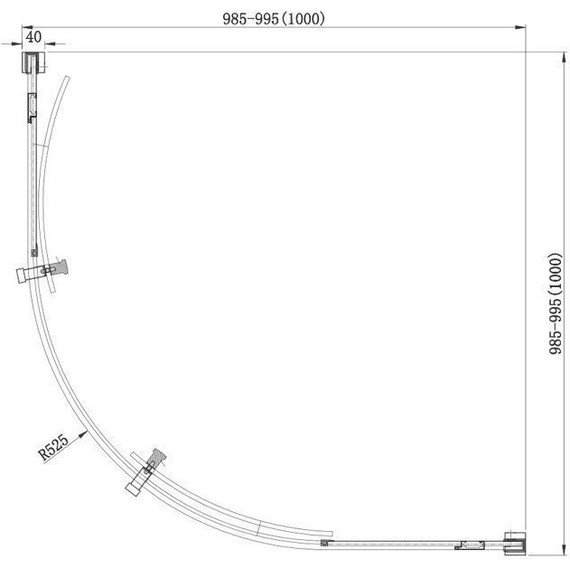 Душевое ограждение Aquanet Delta NPE2142 100x100 см (стекло 8 мм), хром/прозрачное - 10 Душевое ограждение Aquanet Delta NPE2142 100x100 см (стекло 8 мм), хром/прозрачное фото 10