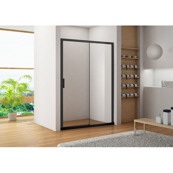 Душевая дверь Aquanet Pleasure AE60-N-120H200U-BT 120 см (стекло 8 мм), чёрный/прозрачное фото 3