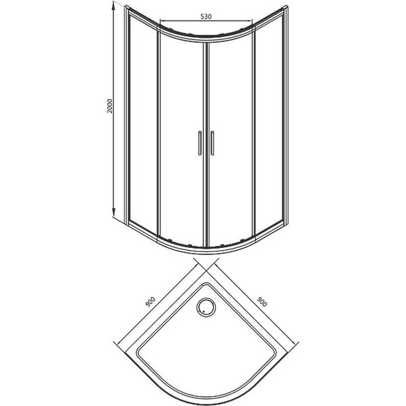 Душевое ограждение Aquanet Practic AE10-Q-90x90U-CP 90х90 см, хром/матовое фото 11