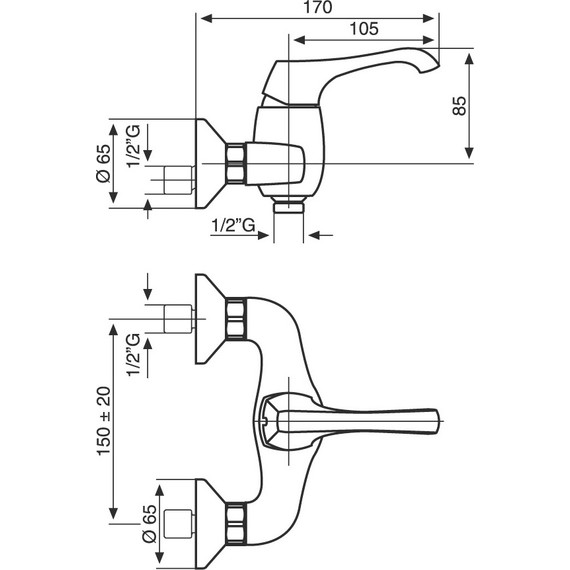 Смеситель для душа Emmevi Ares BR76002, бронза фото 2